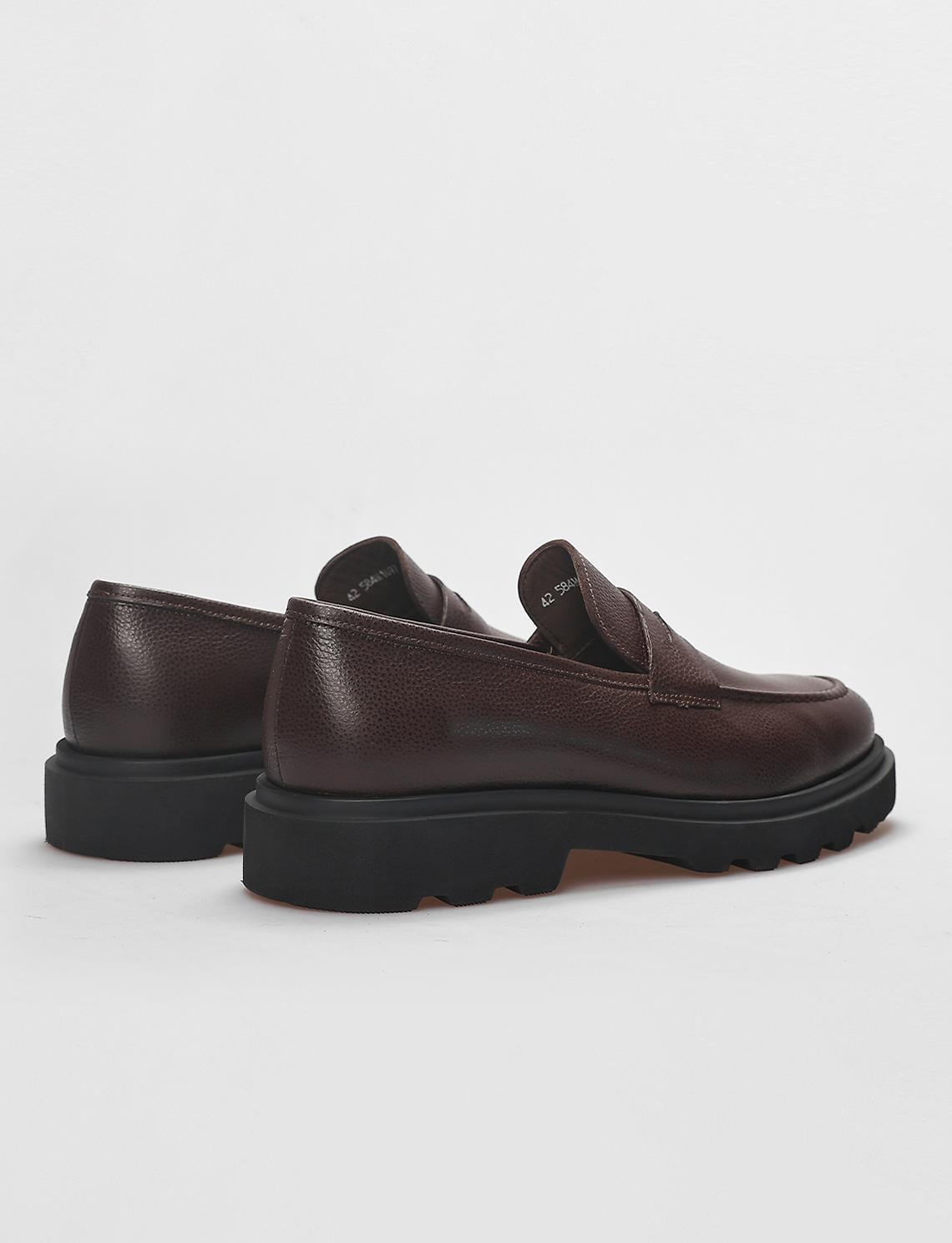 Genuine Leather Brown Men's Casual Shoes