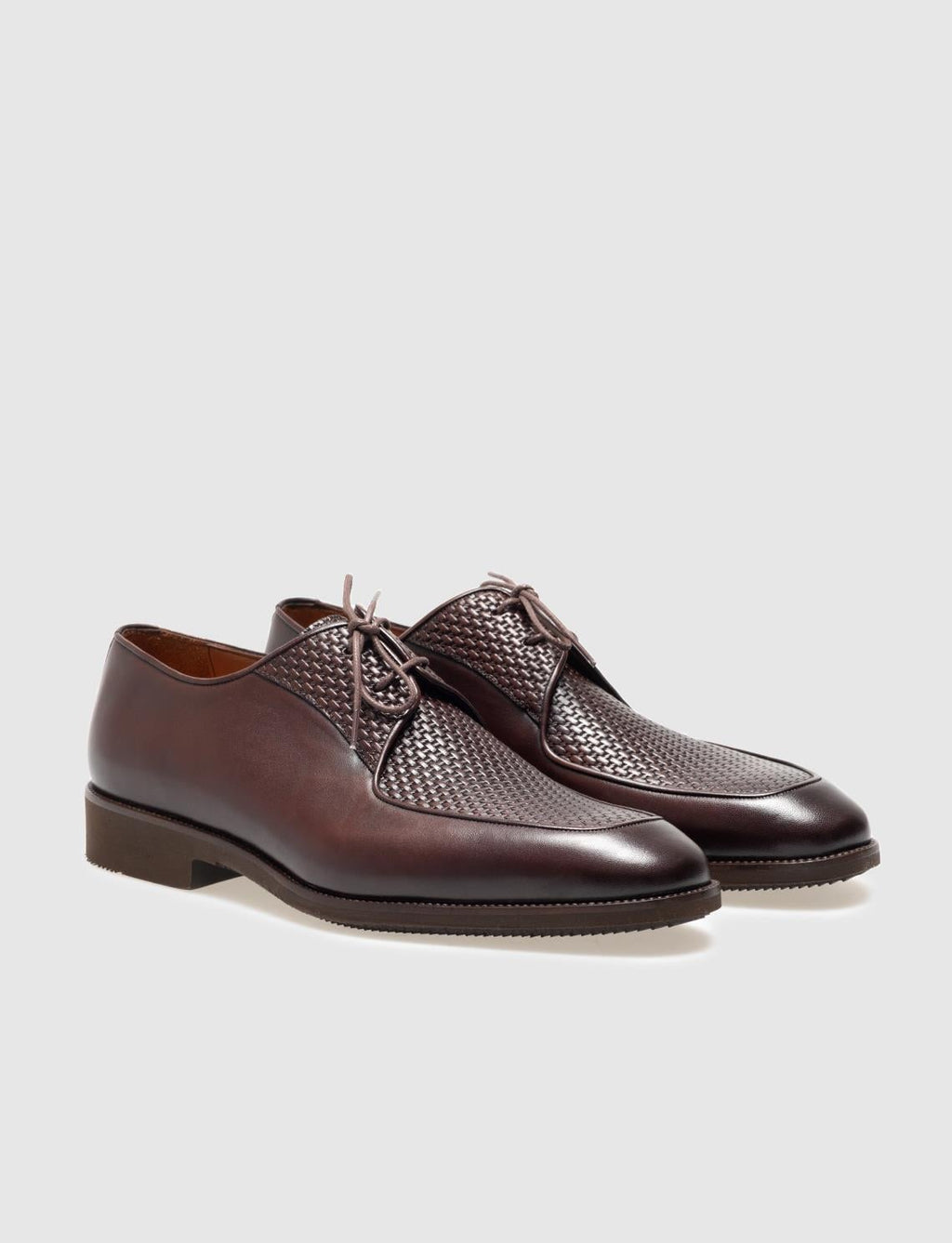 Genuine Leather Brown Lace-up Men's Classic Shoes