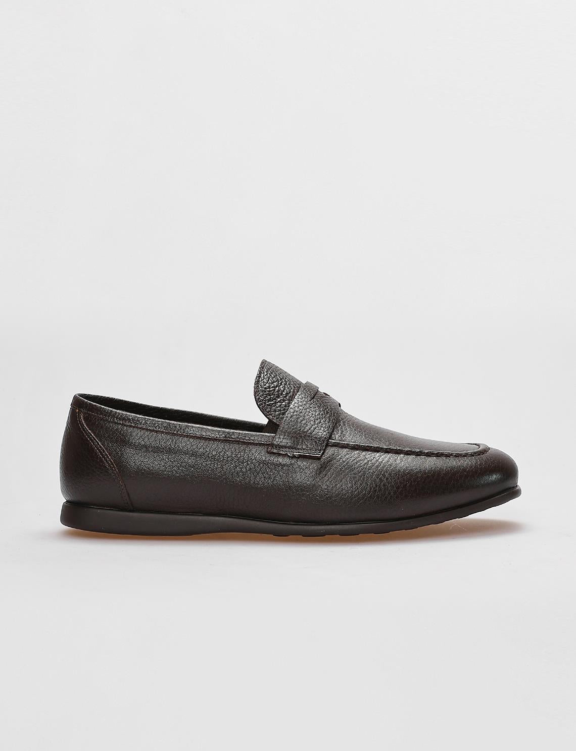Genuine Leather Brown Men's Casual Shoes