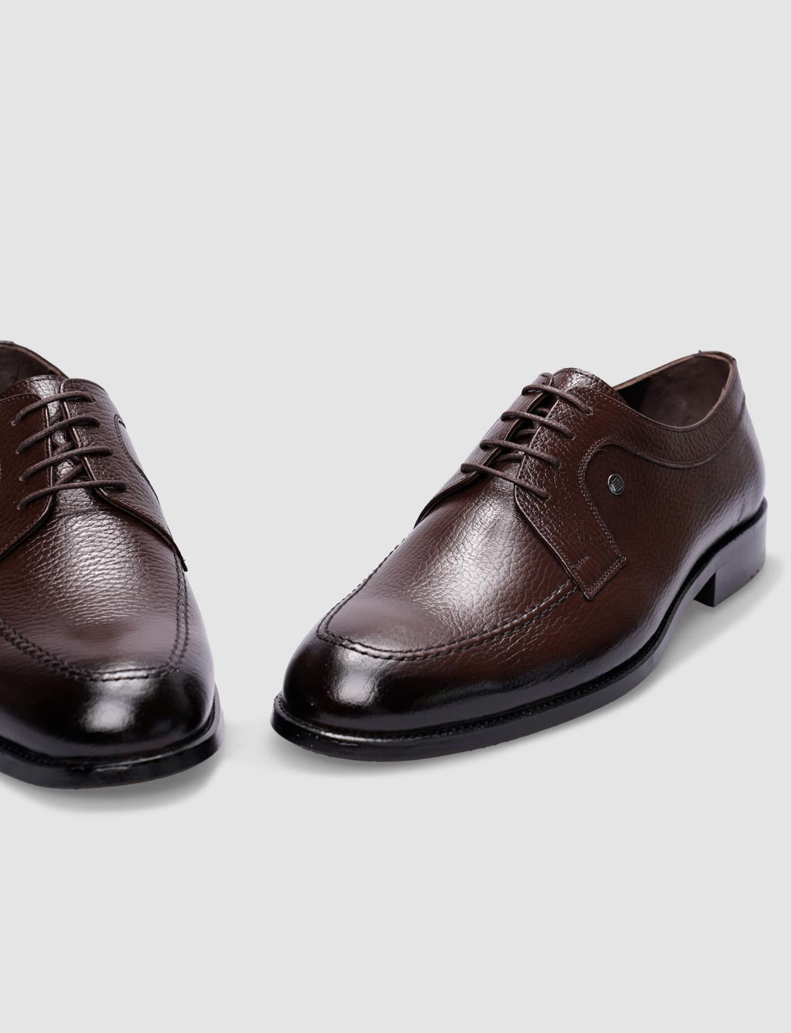 Genuine Leather Brown Lace-up Men's Classic Shoes