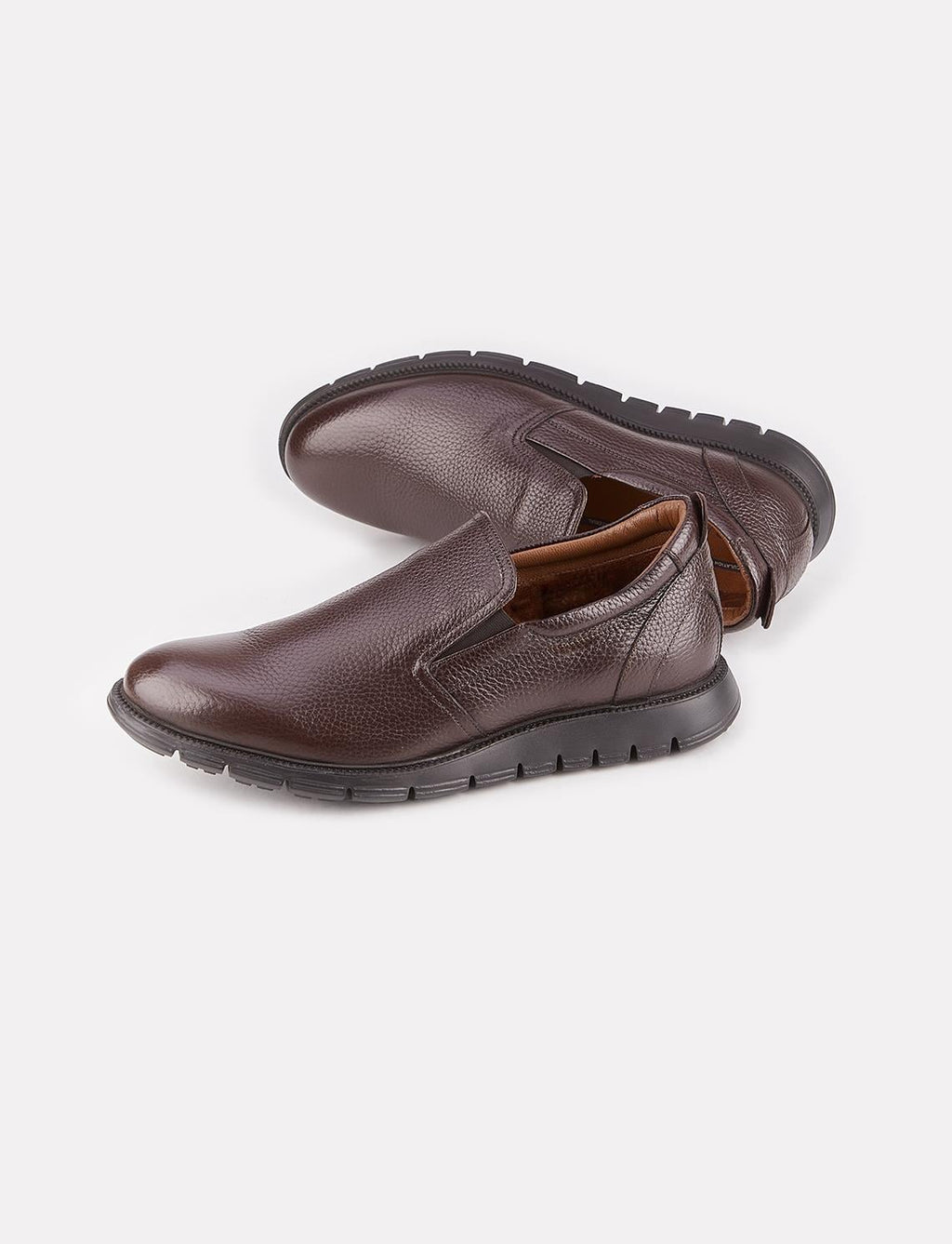 Genuine Leather Brown Men's Casual Shoes