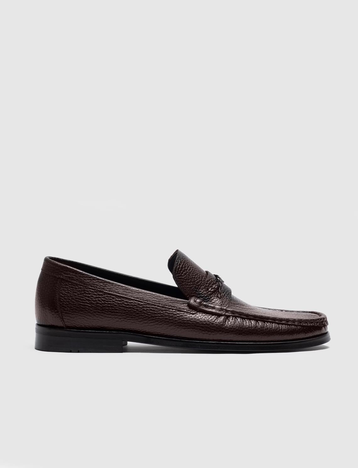 Genuine Leather Brown Men's Casual Shoes