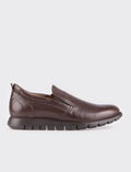 Genuine Leather Brown Men's Casual Shoes
