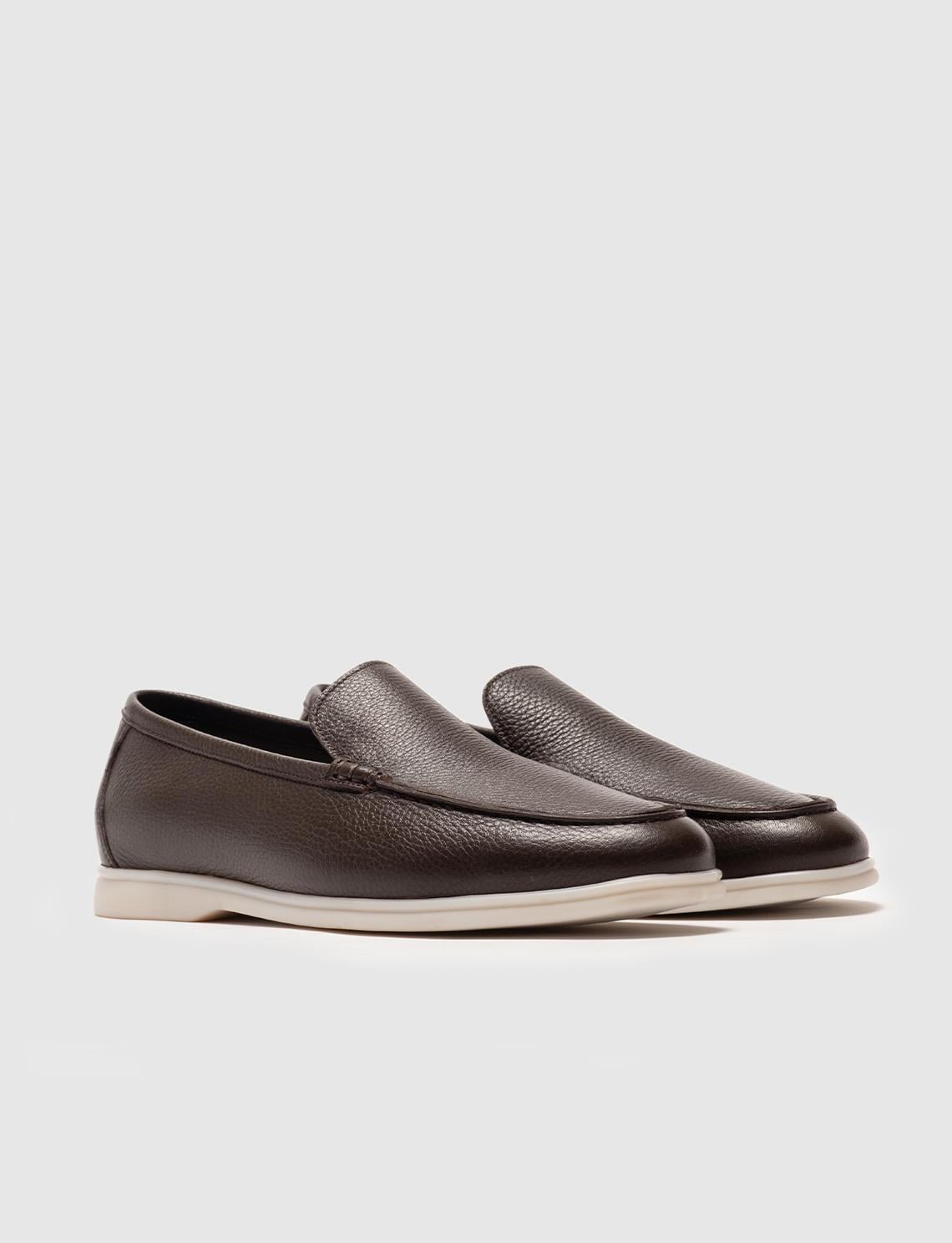 Genuine Leather Brown Men's Casual Shoes