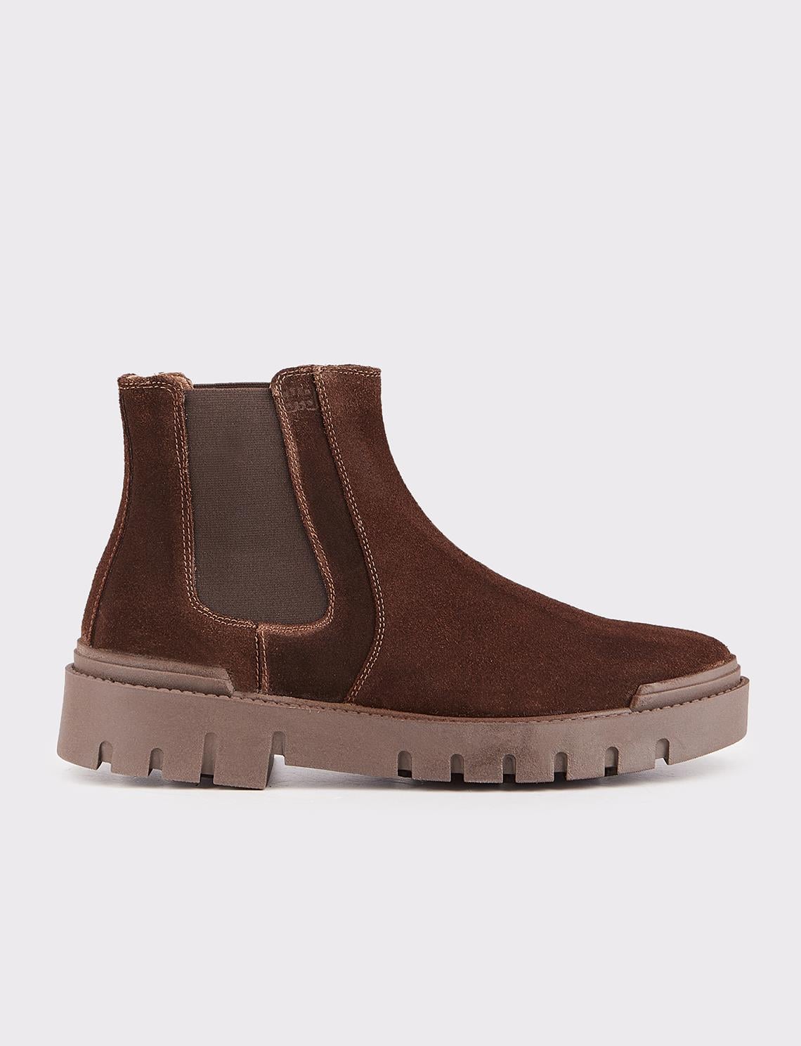 Genuine Leather Brown Men's Casual Boots