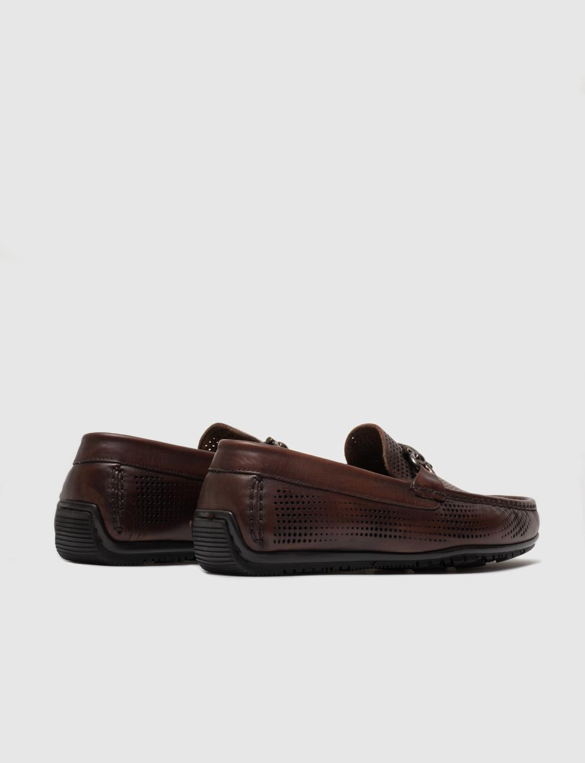 100% Genuine Leather Brown Men's Loafer
