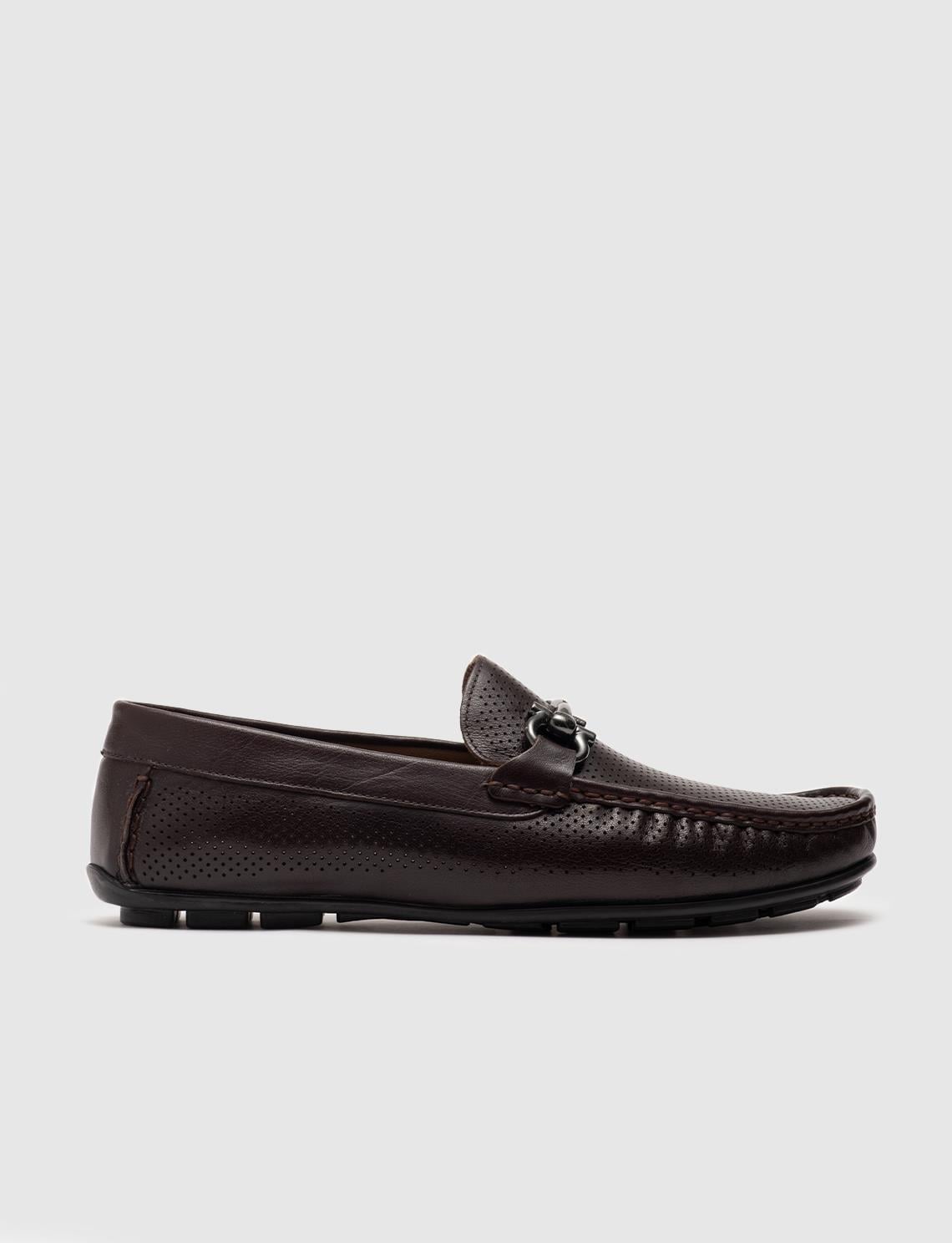 Genuine Leather Dark Brown Men's Loafer