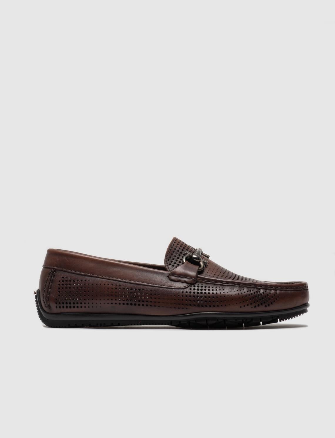 100% Genuine Leather Brown Men's Loafer