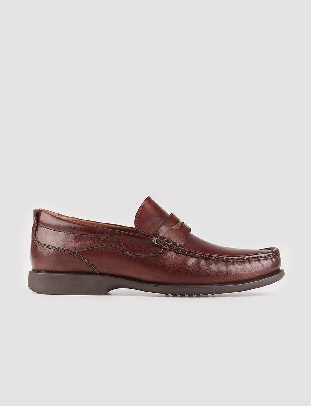 Genuine Leather Brown Loafers Men's Casual Shoes