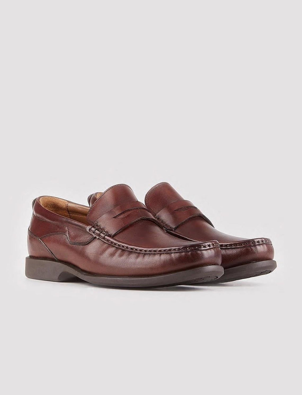 Genuine Leather Brown Loafers Men's Casual Shoes