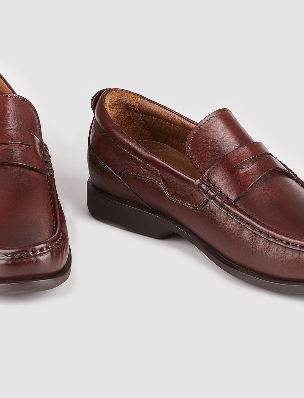 Genuine Leather Brown Loafers Men's Casual Shoes