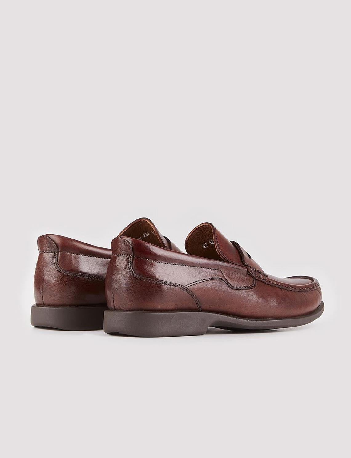Genuine Leather Brown Loafers Men's Casual Shoes
