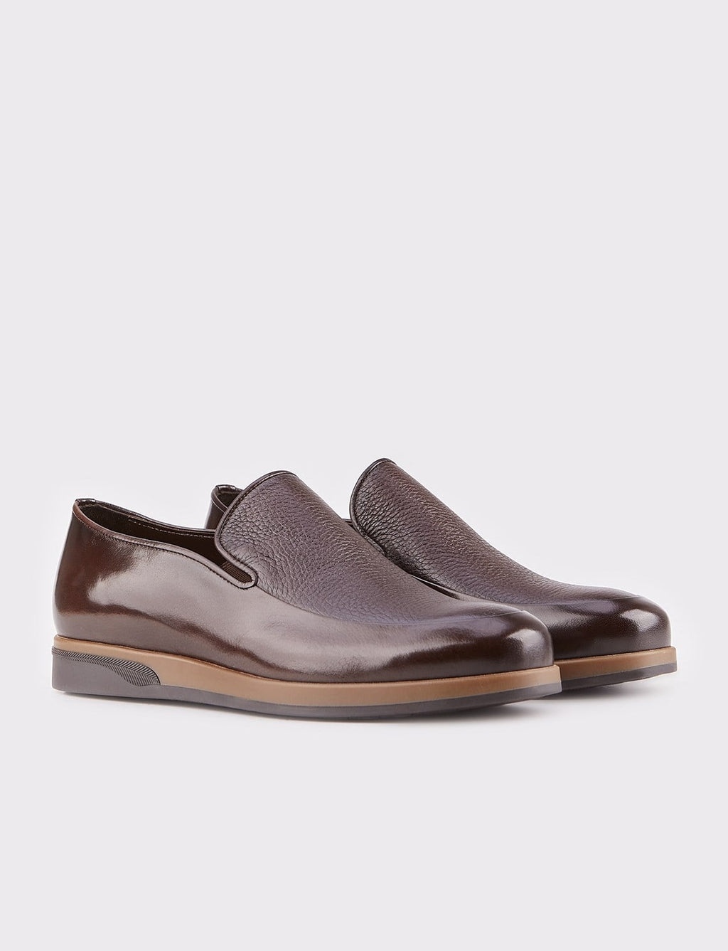 Genuine Leather Brown Custom Design Men's Classic Shoes