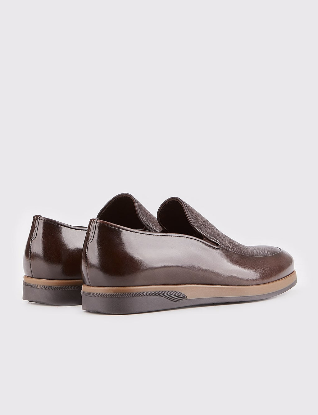 Genuine Leather Brown Custom Design Men's Classic Shoes