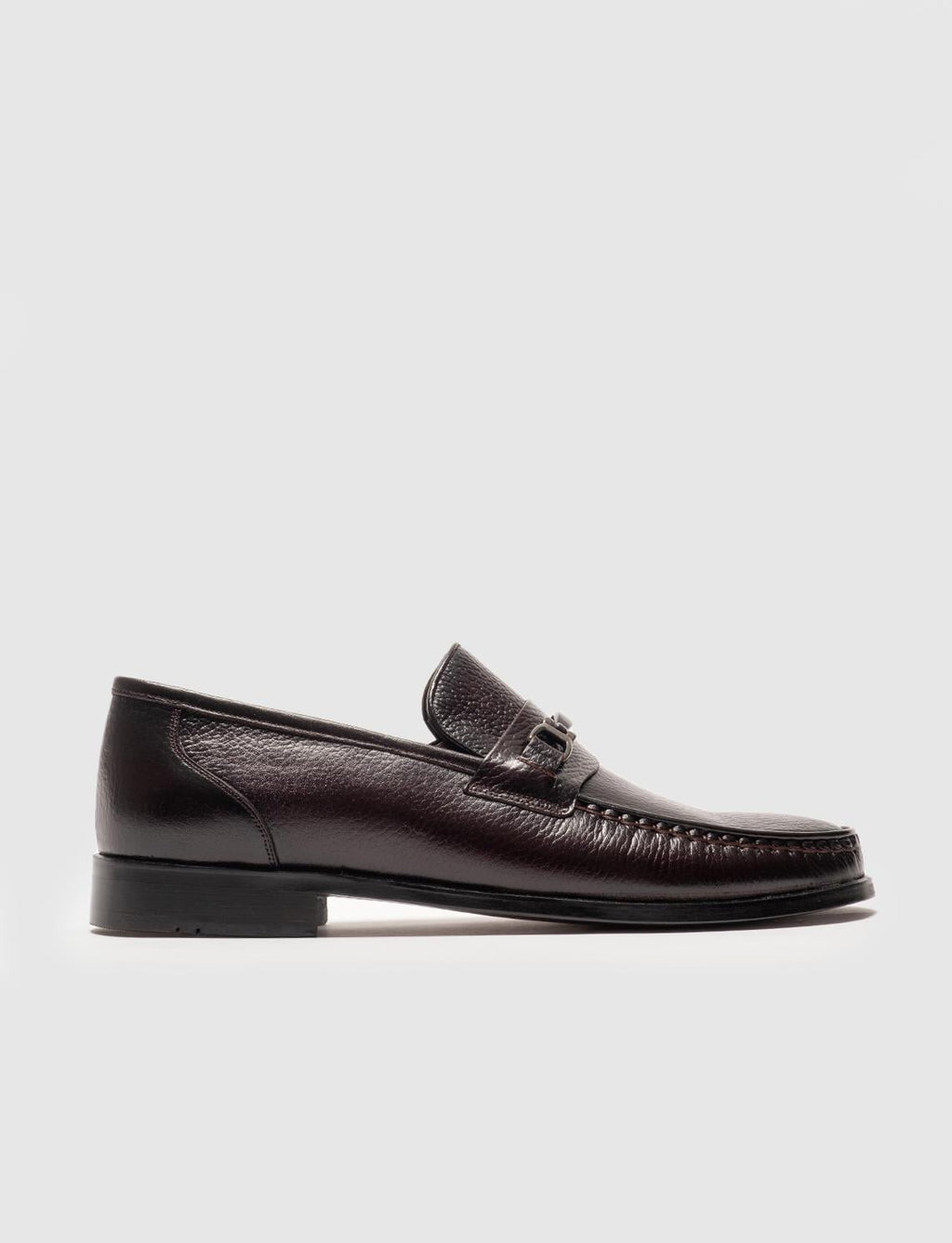 Genuine Leather Brown Buckle Men's Classic Shoes