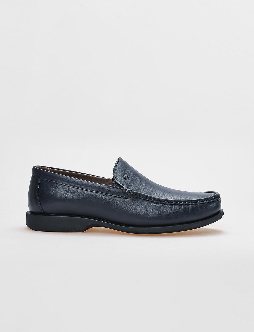 Genuine Leather Navy Blue Men's Casual Shoes