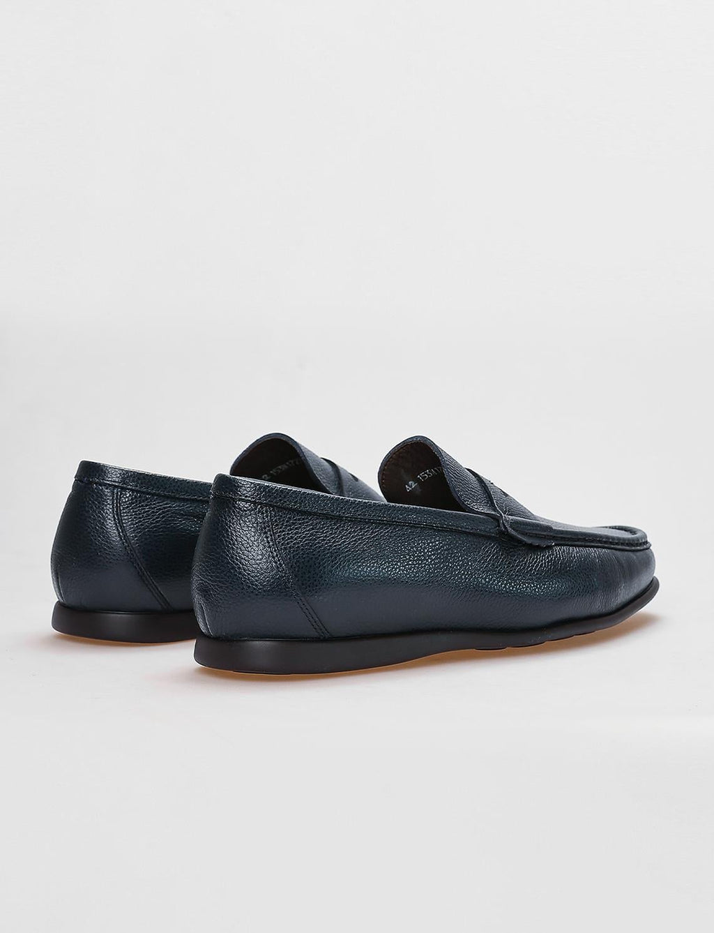 Genuine Leather Navy Blue Men's Casual Shoes