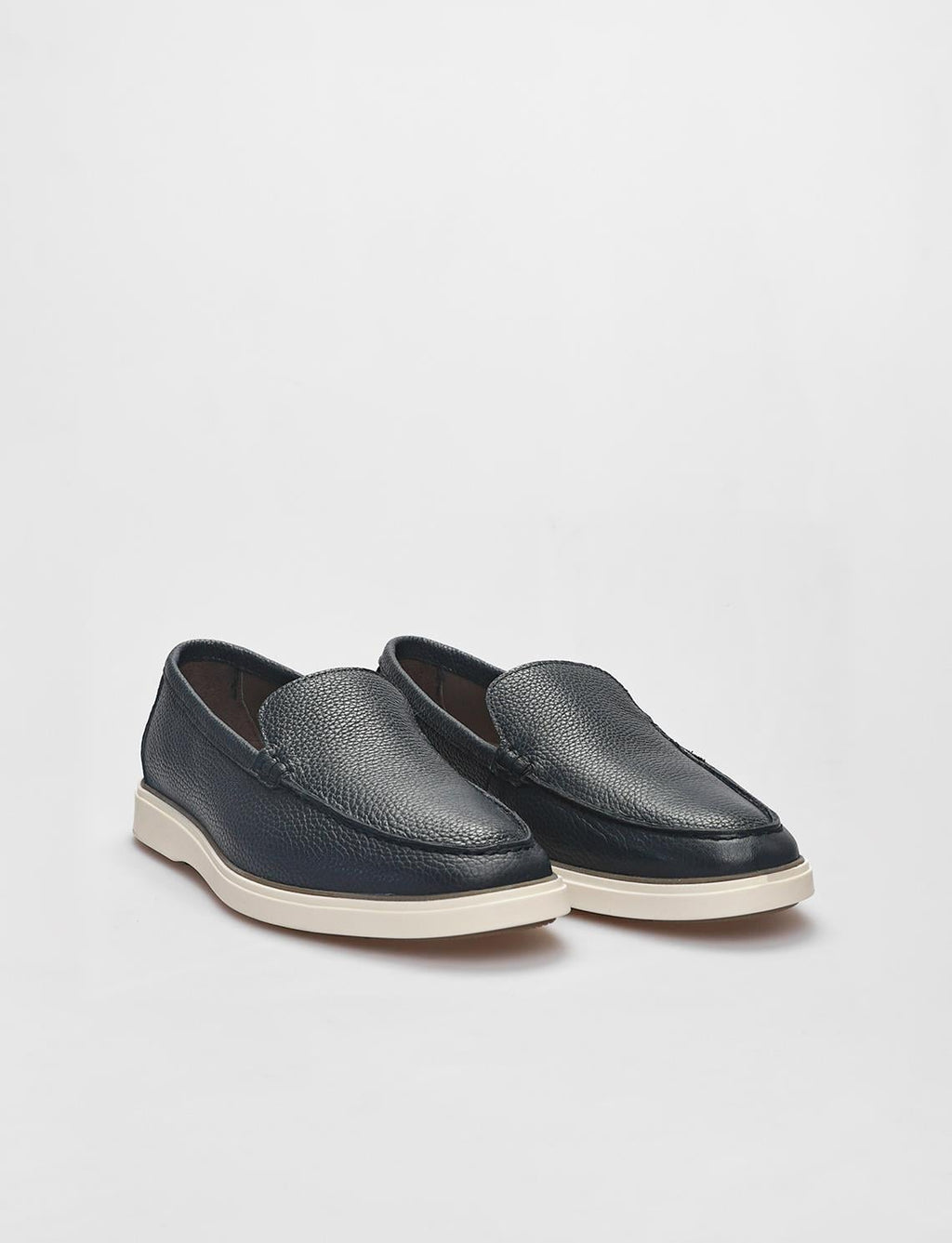 Genuine Leather Navy Blue Men's Loafer