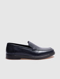 Genuine Leather Navy Blue Men's Casual Shoes