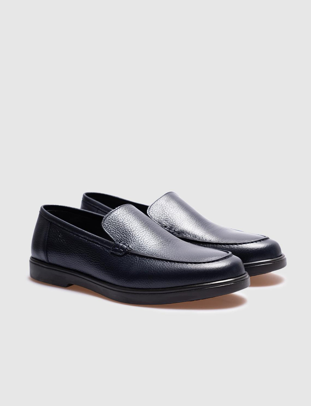 Genuine Leather Navy Blue Men's Casual Shoes