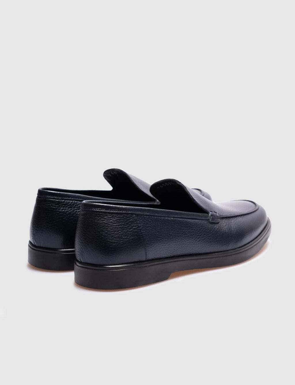 Genuine Leather Navy Blue Men's Casual Shoes