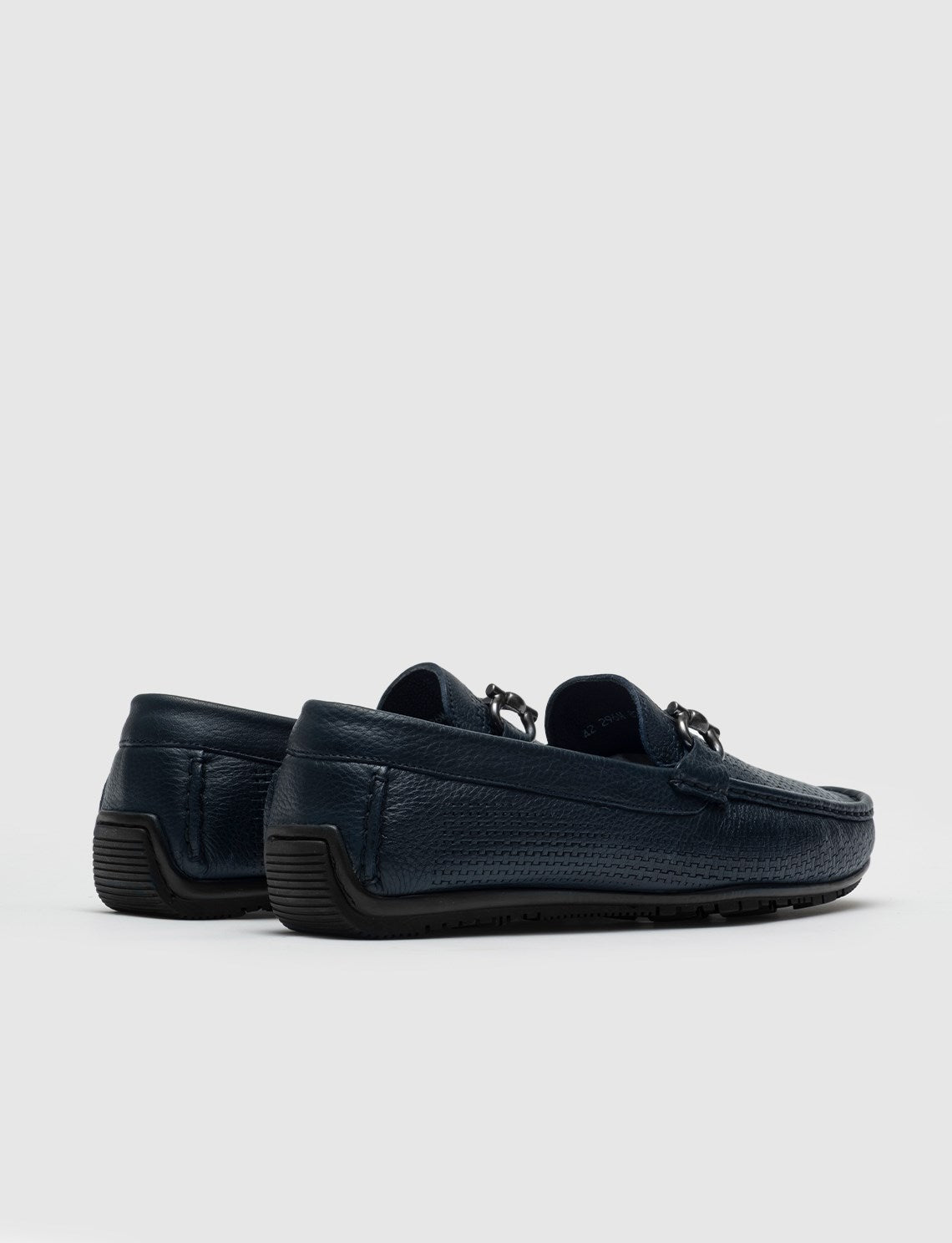 Genuine Leather Navy Blue Men's Loafer