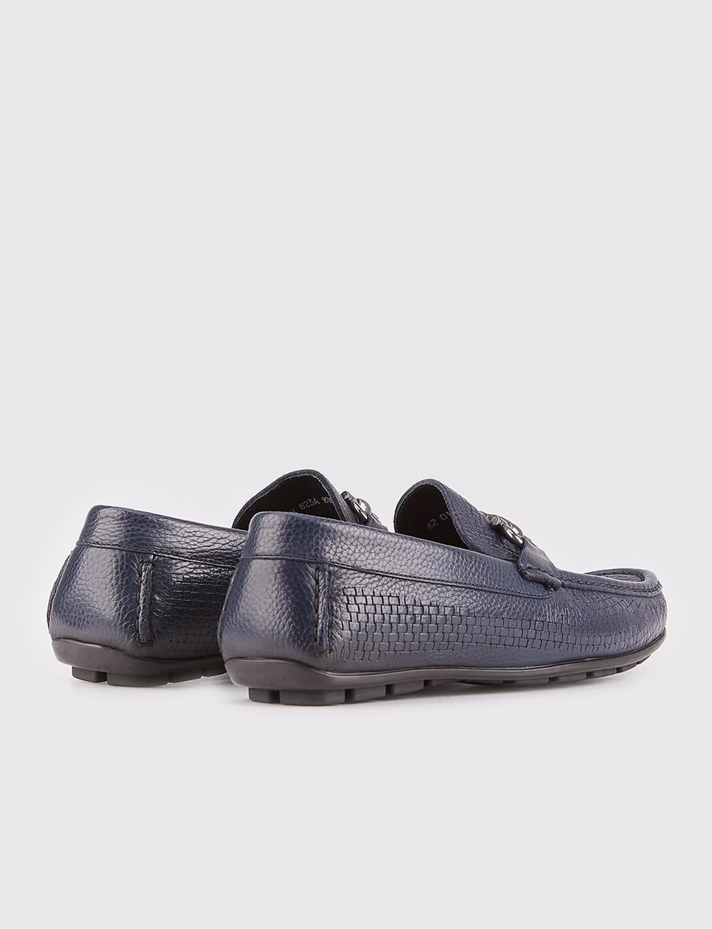 Genuine Leather Navy Blue Men's Loafer