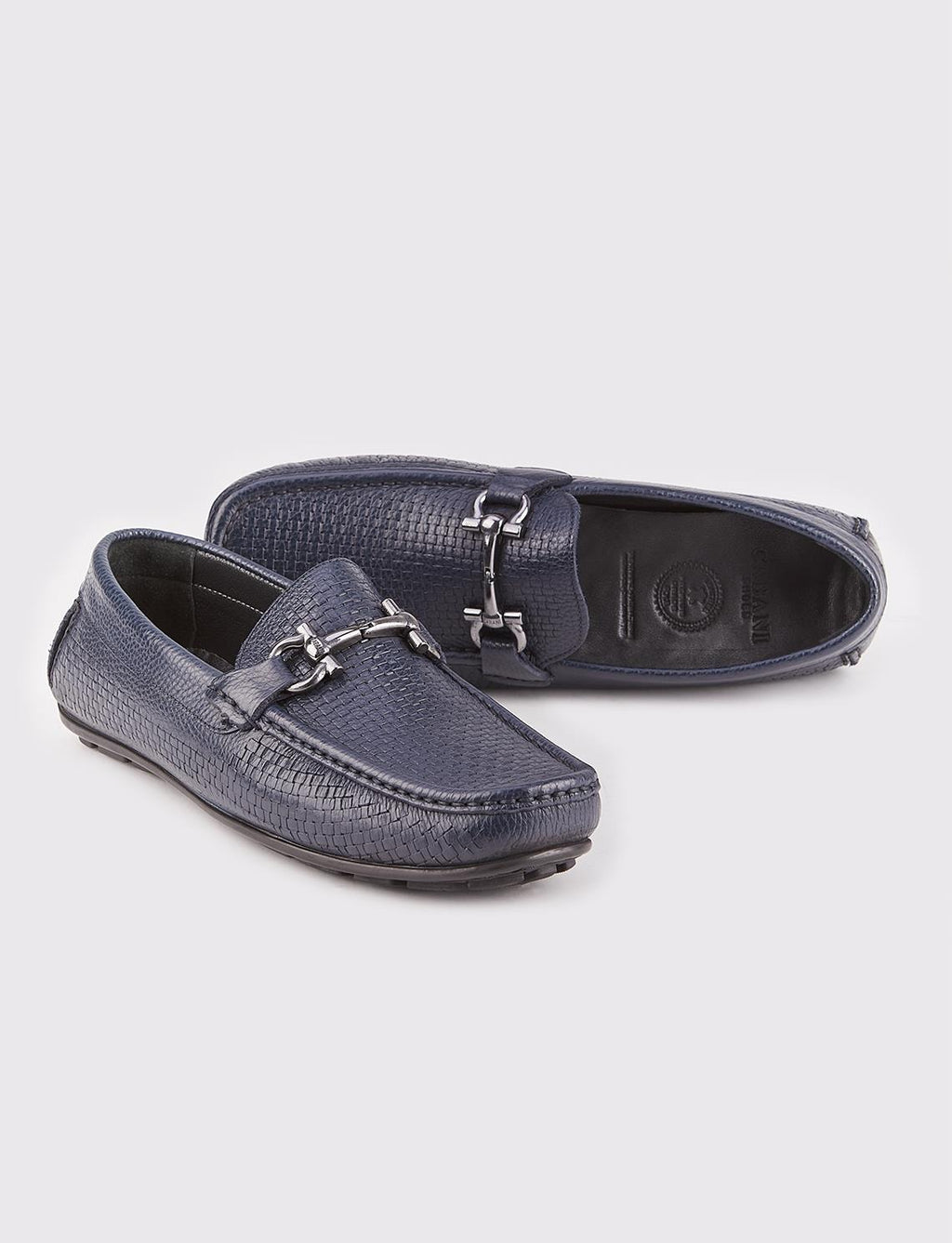Genuine Leather Navy Blue Men's Loafer