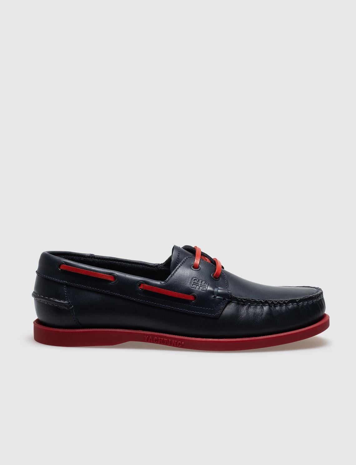 Genuine Leather Navy Blue Women's Casual Shoes