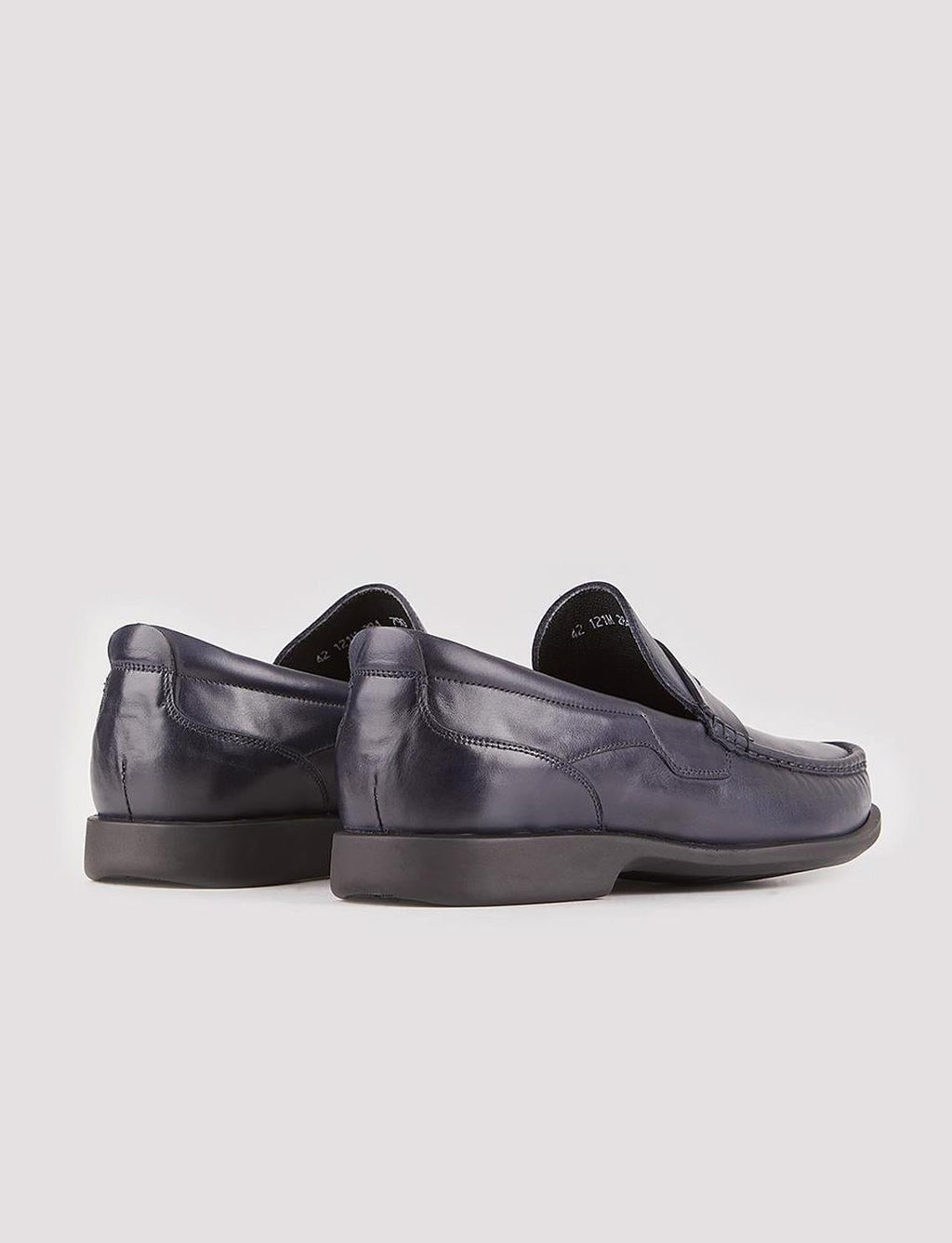 Genuine Leather Navy Blue Non-Slip Men's Casual Shoes