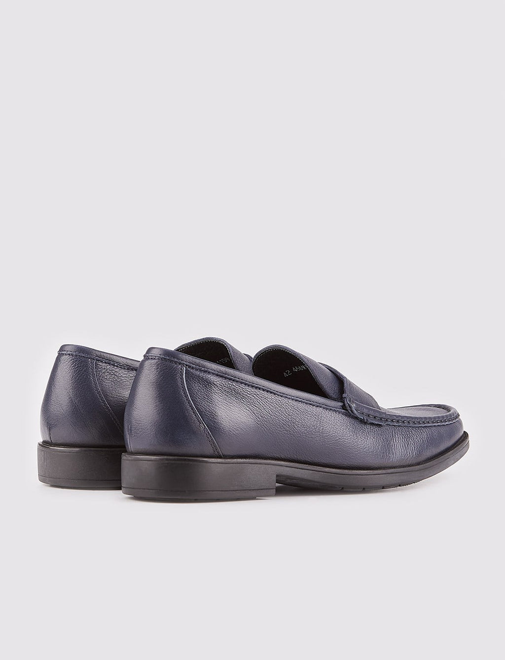 Genuine Leather Navy Blue Men's Casual Winter Shoes