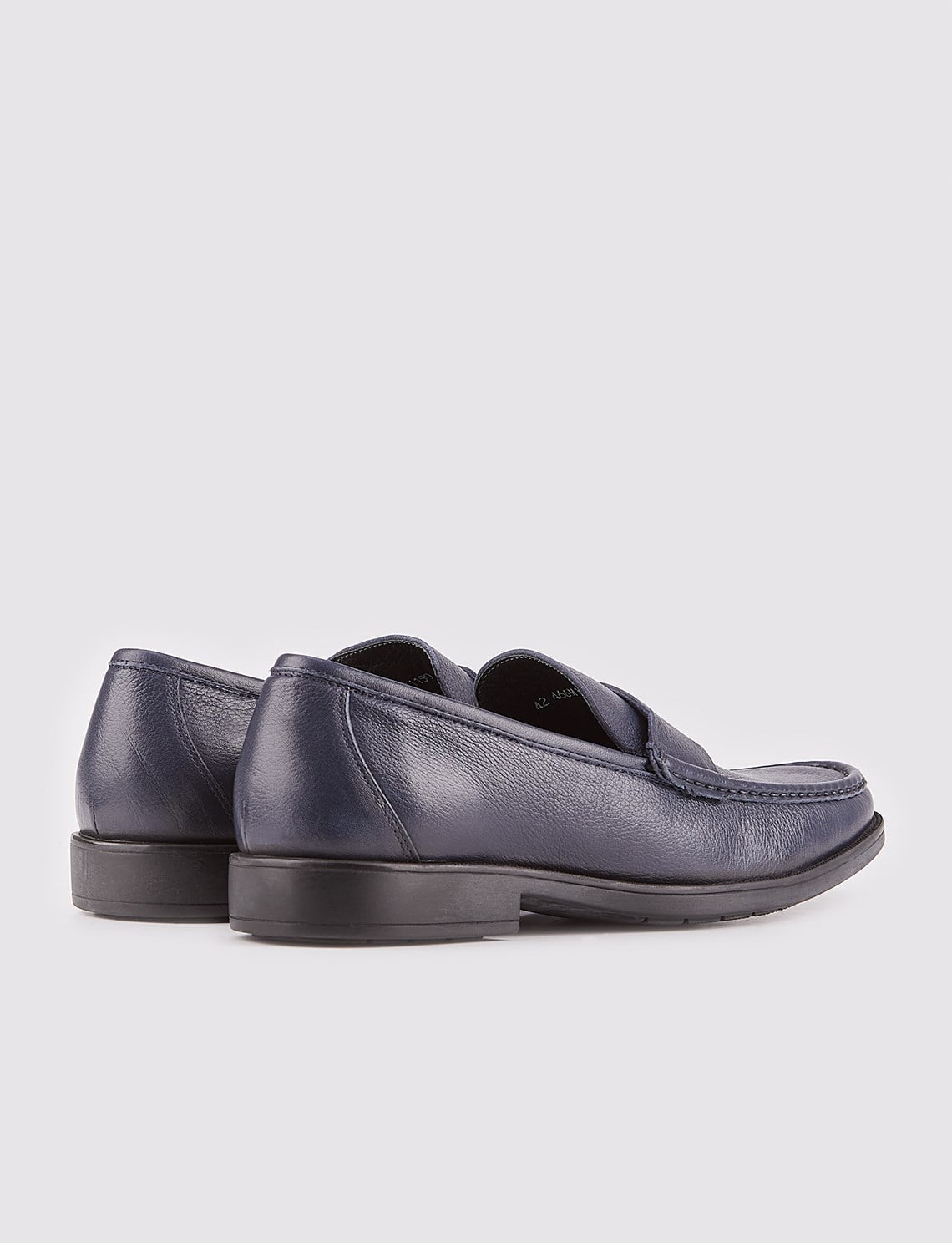 Genuine Leather Navy Blue Men's Casual Winter Shoes