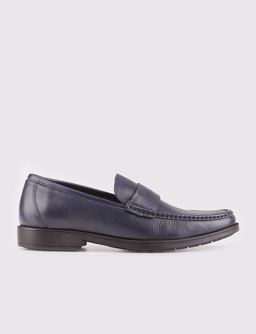Genuine Leather Navy Blue Men's Casual Winter Shoes