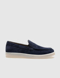 Genuine Leather Navy Suede Men's Casual Shoes
