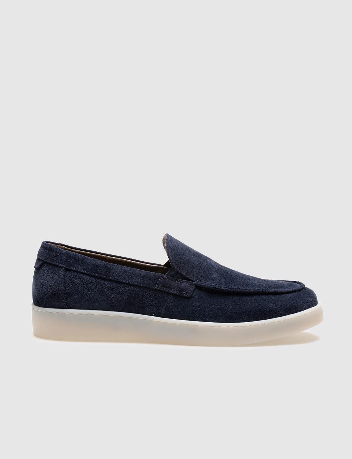 Genuine Leather Navy Suede Men's Casual Shoes