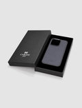 Genuine Leather iPhone 13 Pro Navy Blue Phone Case