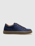 Genuine Leather Blue Suede Lace-up Men's Athletic Shoes