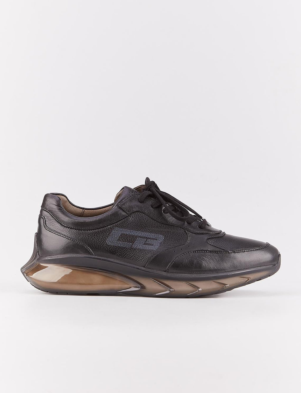 Genuine Leather Seasonal Black Lace-up Men's Athletic Shoes