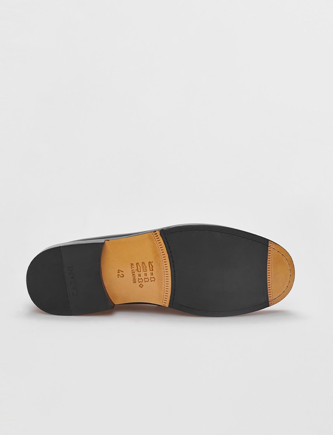 Genuine Leather Black Buckle Men's Classic Shoes