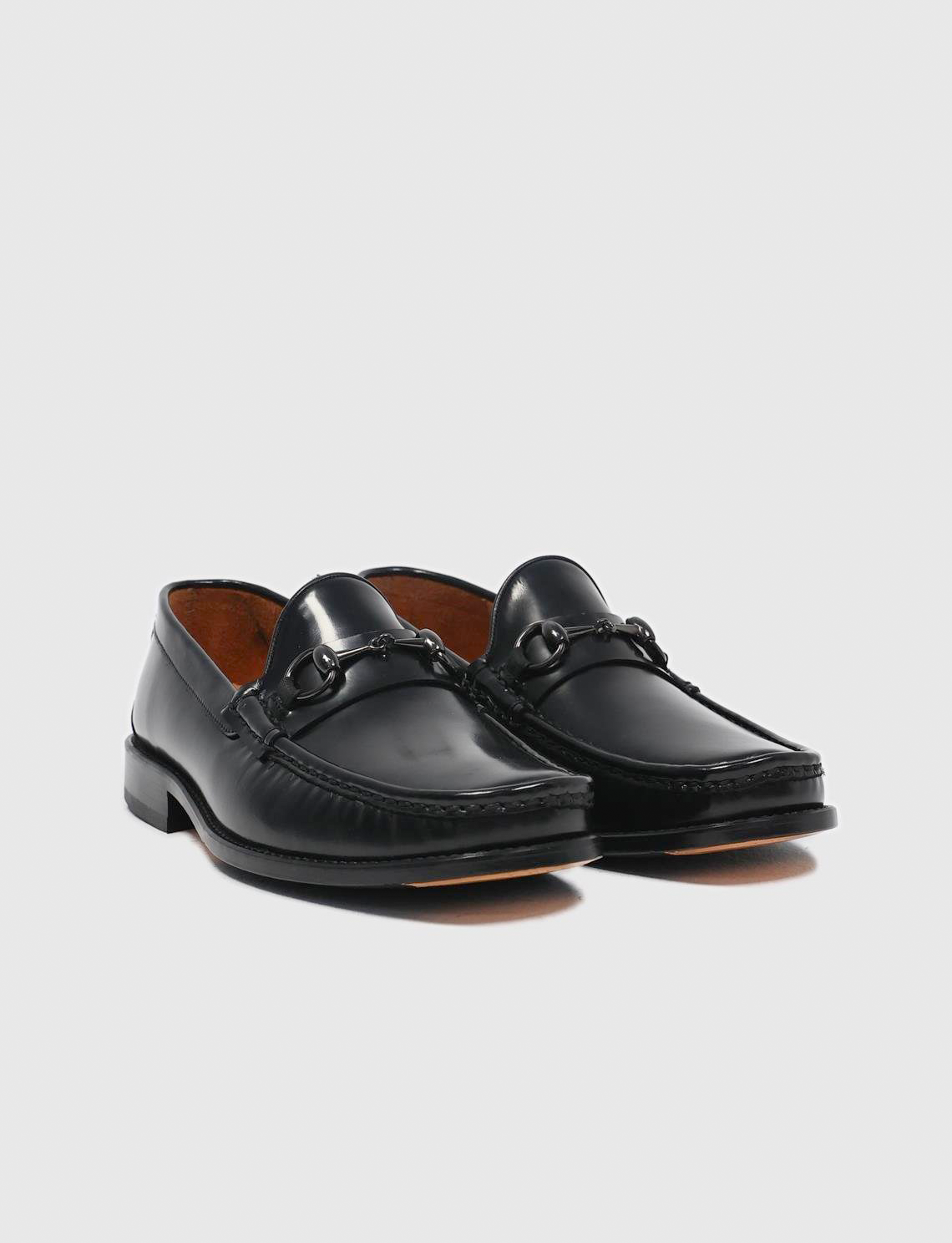 Genuine Leather Black Buckle Men's Classic Shoes