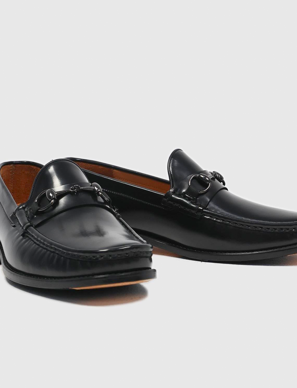Genuine Leather Black Buckle Men's Classic Shoes