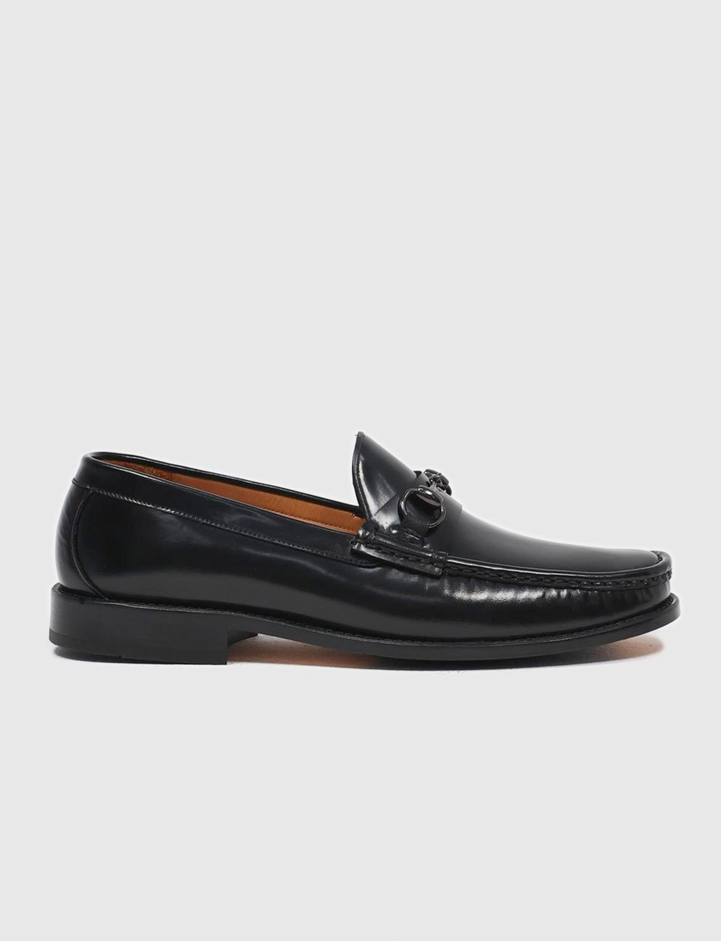 Genuine Leather Black Buckle Men's Classic Shoes