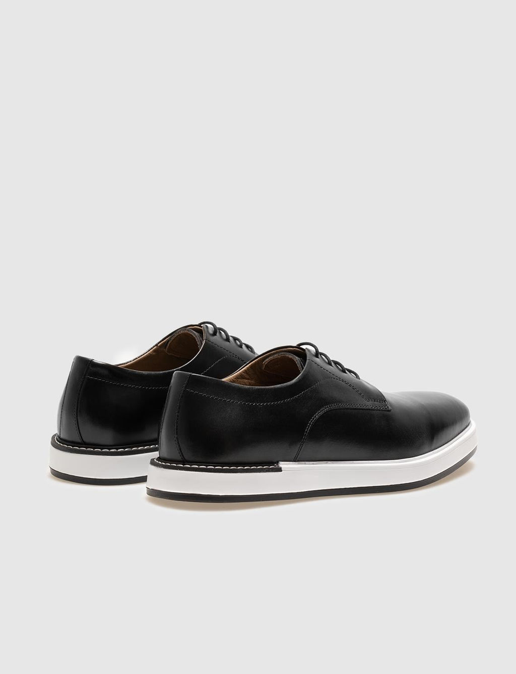 Genuine Leather Black Lace-up Men's Casual Shoes