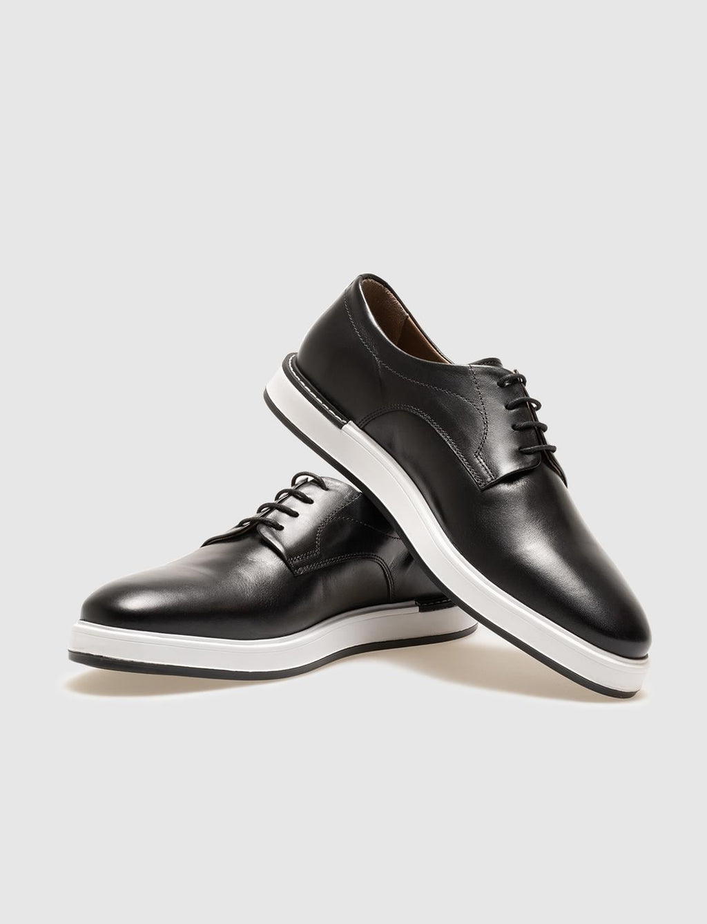 Genuine Leather Black Lace-up Men's Casual Shoes