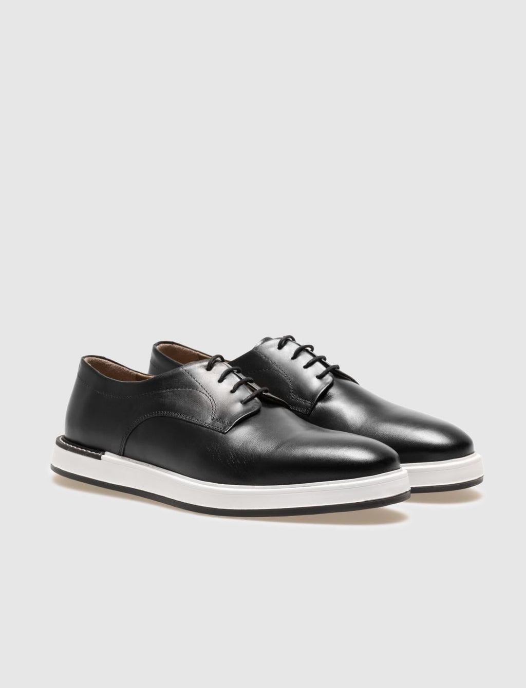 Genuine Leather Black Lace-up Men's Casual Shoes
