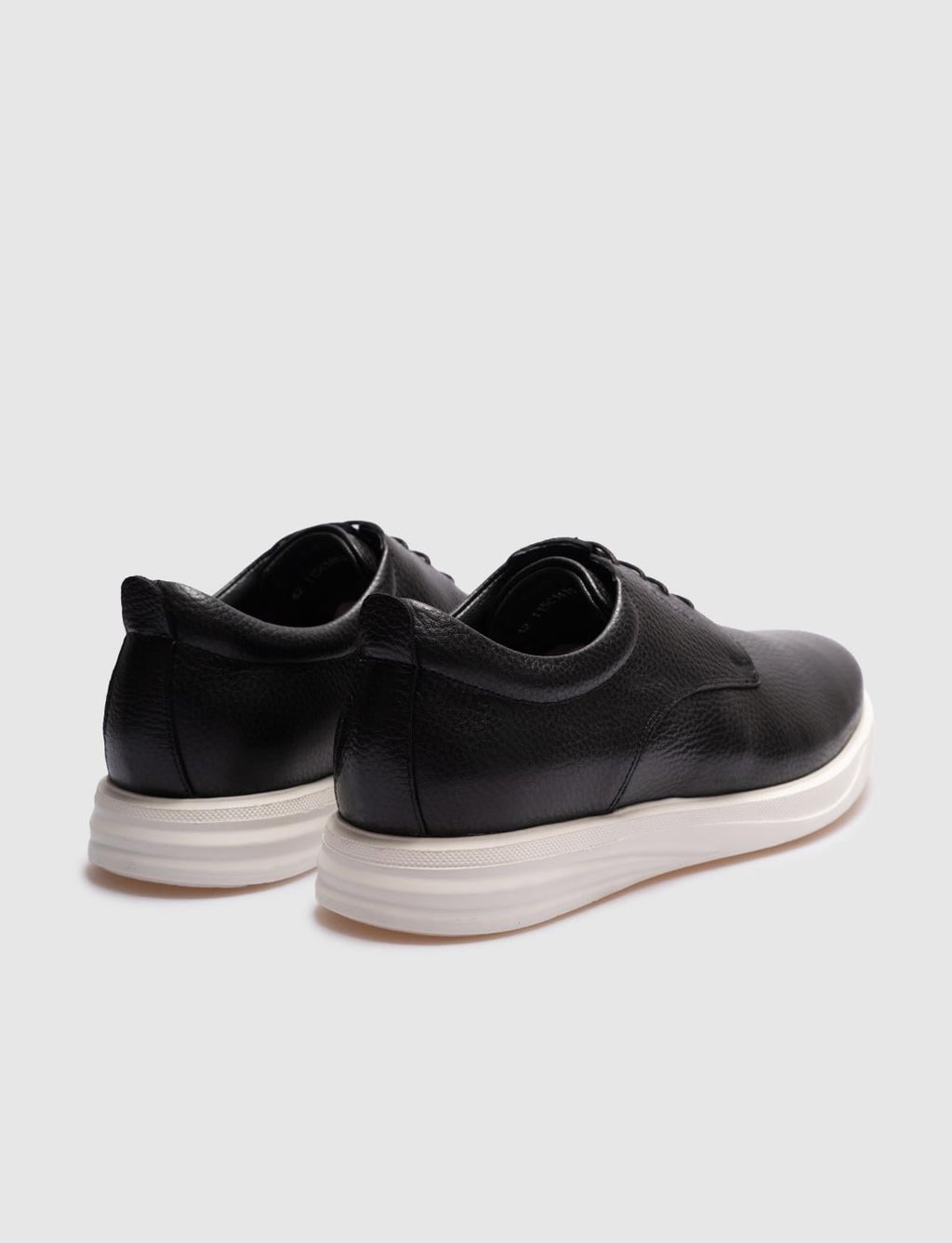 Genuine Leather Black Lace-up Men's Casual Shoes