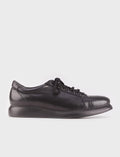 Genuine Leather Black Lace-up Men's Casual Shoes