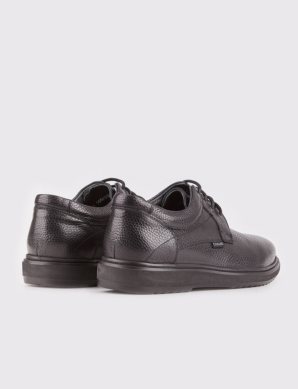 Genuine Leather Black Lace-up Men's Casual Shoes