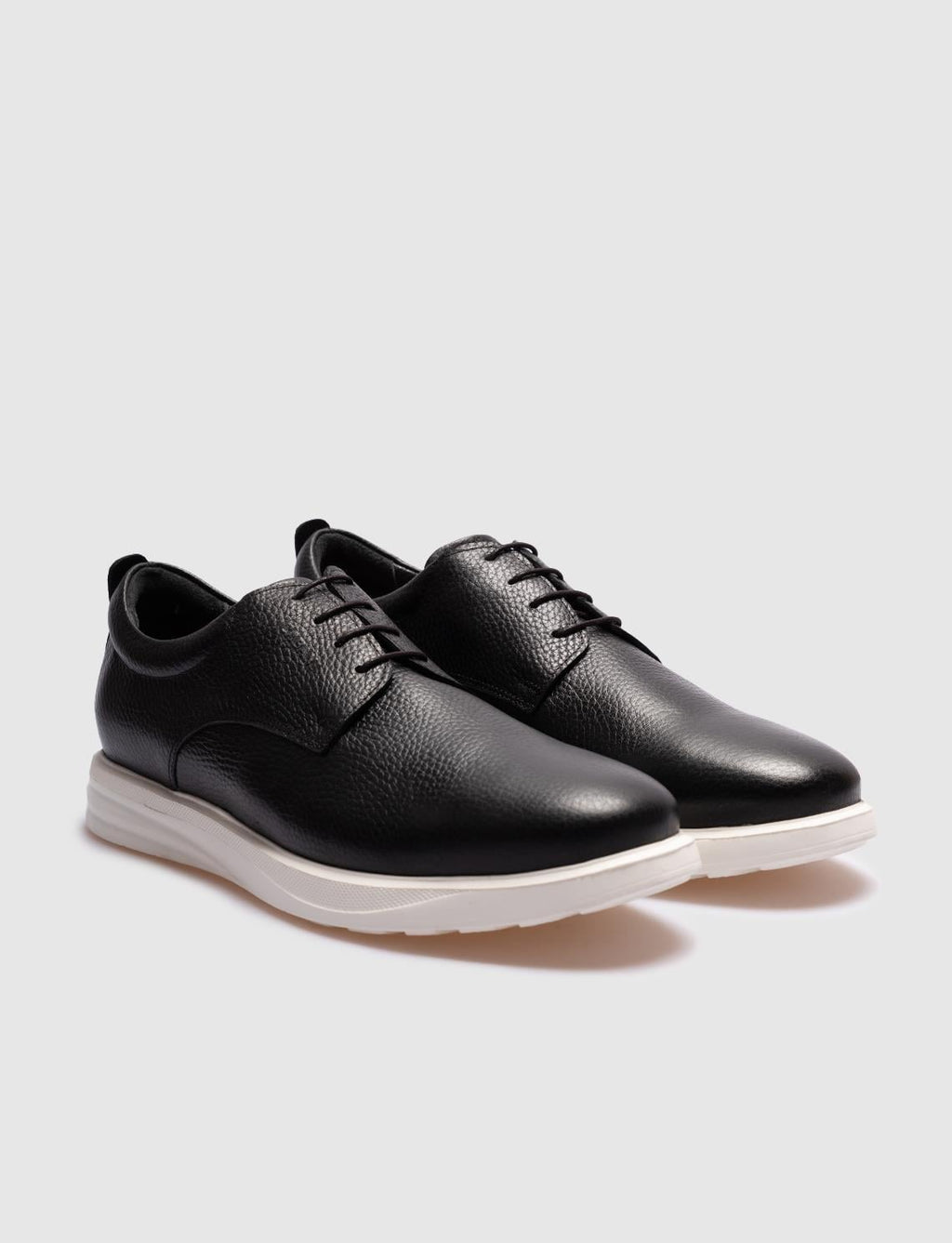 Genuine Leather Black Lace-up Men's Casual Shoes