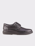 Genuine Leather Black Lace-up Men's Casual Shoes